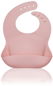 Bib PETITE&MARS Silicone Bib Sam, Pink - Bryndák