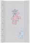 CEBA BABY Comfort prebaľovacia podložka s pevnou doskou 50 × 70 cm, Zajačiky sivá - Prebaľovacia podložka