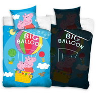 CARBOTEX Luminous Double-sided - Peppa Pig and Tommy in a Balloon, 140×200cm - Children's Bedding