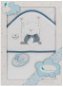 INTERBABY Frottír fürdőlepedő (100 × 100 cm) hintázó mackó, fehér-petróleumkék - Gyerek fürdőlepedő