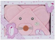 INTERBABY Terry Towel (100 × 100cm) Mouse, Pink - Children's Bath Towel