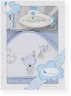 INTERBABY Terry Towel (100 × 100cm) Linen and Thermometer, Blue - Children's Bath Towel