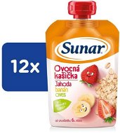 Sunar capsule fruit porridge strawberry banana oats 12×120 g - Meal Pocket
