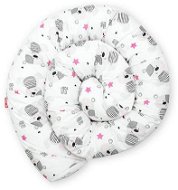 Rácsvédő kiságyba SCAMP Henger 180 cm, white grey bears - Mantinel do postýlky