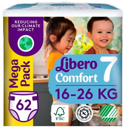 Libero Comfort 7 Mega Pack (62 ks) 16 – 26 kg - Jednorazové plienky - Hlavný obrázok