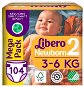 Libero Newborn 2 Mega Pack (104 ks) 3 – 6 kg - Jednorazové plienky