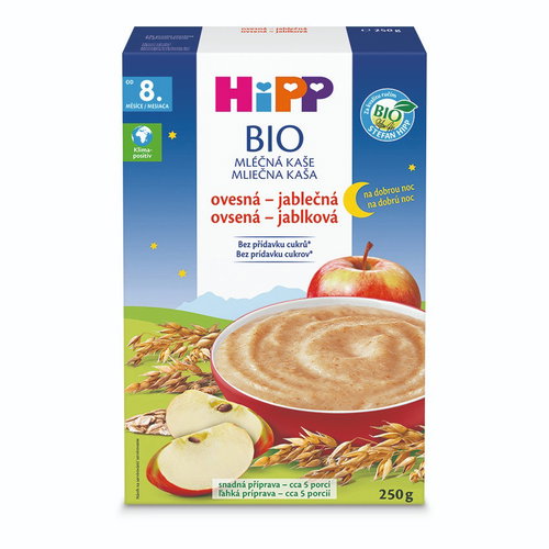 HiPP BIO Milk porridge for good night oat-apple 250 g - Milk Porridge - Main image