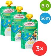 FruchtBar BIO vrecko čučoriedka, banán a mandľový nápoj 3× 120 g - Kapsička pre deti