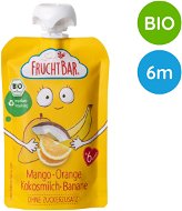 FruchtBar BIO ovocné vrecko s banánom, pomarančom, mangom a kokosom 100 g - Kapsička pre deti