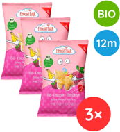 FruchtBar BIO chrumky jednorožec kukurica, banán, malina a repa 3× 30 g - Chrumky pre deti