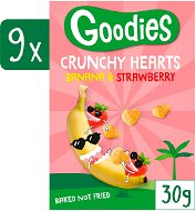 Goodies chrumky srdiečka banán a jahoda 9× 30 g - Chrumky pre deti