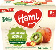 Hami ovocný príkrm 100 % Jablko kivi acerola 4× 100 g - Príkrm