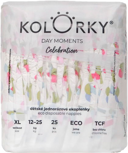 KOLORKY DAY MOMENTS Celebration vel. XL (25 ks) - Jednorázové pleny - Hlavní obrázek