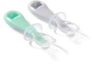 BabyOno szett, szilikon, szürke/zöld 2 darab - Kanál készlet