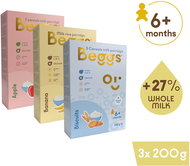 Beggs porridge mix with whole milk (3×200 g) - Milk Porridge