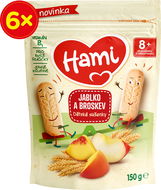 Hami dětské sušenky jablko a broskev 6× 150 g - Sušenky pro děti