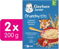 GERBER Junior nemléčná kaše jahodová s křupavými kousky 2× 200 g - Dairy-Free Porridge