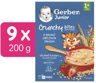 GERBER Junior nemléčná kaše jahodová s křupavými kousky 9× 200 g - Nemléčná kaše