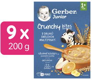 GERBER Junior nemléčná kaše ovocná s křupavými kousky 9× 200 g - Nemléčná kaše
