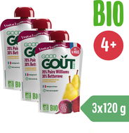 Good Gout BIO Hruška Williams s červenou řepou 3× 120 g - Kapsička pro děti