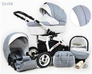 RAF-POL 3-in-1 White Lux Silver - Baby Buggy