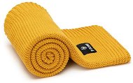 T-TOMI Knitted Blanket AUTUMN Mustard Waves - Blanket