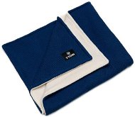 T-TOMI Knitted Blanket WINTER Dark Blue Waves - Blanket