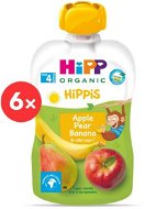 HiPP BIO 100 % ovocie Jablko-Hruška-Banán od uk. 4. mesiaca, 6× 100 g - Kapsička pre deti