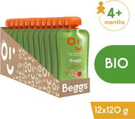 Beggs BIO Mrkev a jablka 12× 120 g - Kapsička pro děti