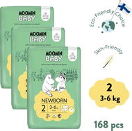 Moomin Baby 2 Newborn 3–6 kg (168 ks) - Eko pleny