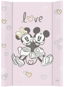 CEBA BABY Changing Pad with Solid Board Comfort 50 × 70cm, Disney Minnie & Mickey Pink - Changing Pad