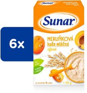 Sunar meruňková kaše mléčná rýžová 6× 225 g - Mléčná kaše