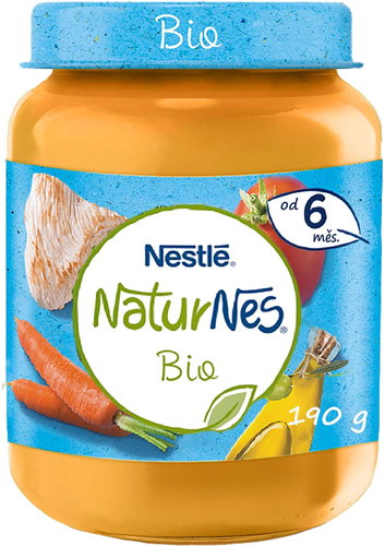NESTLÉ NaturNes Organic carrots, tomatoes with curly meat 6× 190g - Baby Food - Main image