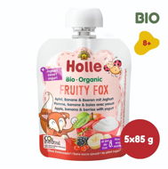 HOLLE Fruity fox bio detské ovocné pyré s jogurtom 5× 85 g - Kapsička pre deti