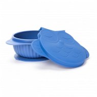 innoGIO silicone bowl with lid GIOfresh Owl Blue - Children's Bowl