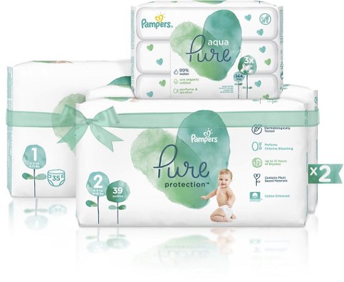 PAMPERS Pure Protection Starter Pack - Nappy Set