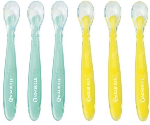BADABULLE silicone spoons, 6 pcs - Baby Spoon - Main image