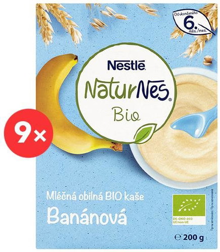 NESTLÉ NaturNes Organic banana milk porridge 9×200 g - Milk Porridge - Main image