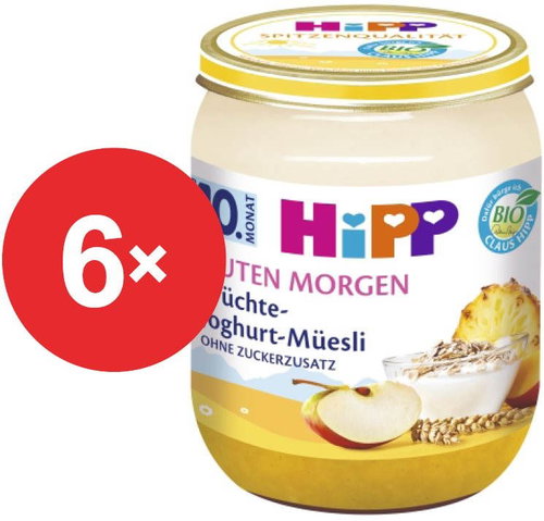 HiPP BIO Muesli with fruit and yoghurt, 6×160 g - Baby Food - Main image