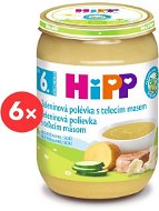 HiPP BIO Zeleninová polévka s telecím masem - 6× 190 g - Příkrm