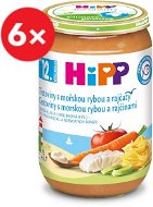 HiPP Jemné těstoviny s mořskou rybou a rajčaty - 6× 220 g - Příkrm