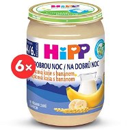 Mliečna kaša HiPP BIO Kaša na dobrú noc krupicová s banánom - 6× 190 g - Mléčná kaše