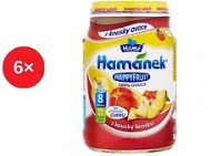 Hamánek Happy Fruit with pieces of peach 6 × 190 g - Baby Food