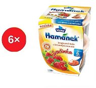 Hamánek Snack of semolina with red fruit 6 × (2 × 130 g) - Baby Food