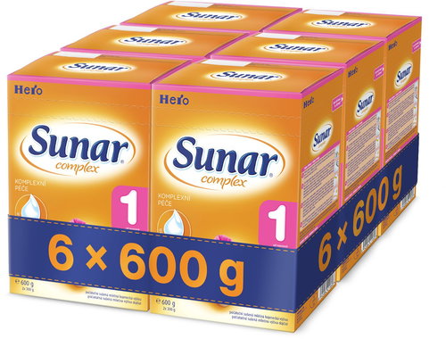 Sunar Complex 1 - 6 × 600 g - Baby Formula - Main image