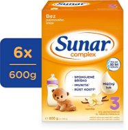 Sunar Complex 3 vanilka – 6× 600 g - Dojčenské mlieko