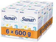 Sunar Premium 3 – 6× 600 g - Dojčenské mlieko