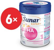 Sunar Expert HA 1+ - 6× 700 g - Dojčenské mlieko