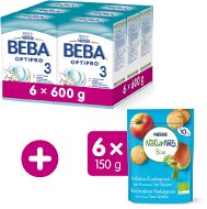 BEBA OPTIPRO 3 (6 × 600g) + NESTLE NATURNES ORGANIC Biscuits 6 × 150g - Baby Formula
