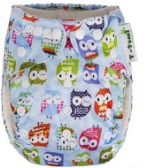 T-tomi Bamboo pants nappy AlO blue owl + 2 bamboo inserts - Baby Nappies